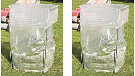 Bag Buddy Bag Holder - Versatile Metal Support Stand for 39-45 Gallon Plastic and Paper Bags - Use for Leaves, Yard Work, Laundry, Trash and More - 30" h (Pack of 2)