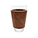 Hide & Drink, Sturdy Durable Leather Pint Sleeve, Bar Pub Style, Natural Insulation Temperature Control, Brass Metal Rivets, Classic, Gifts, Handmade (Bourbon Brown)