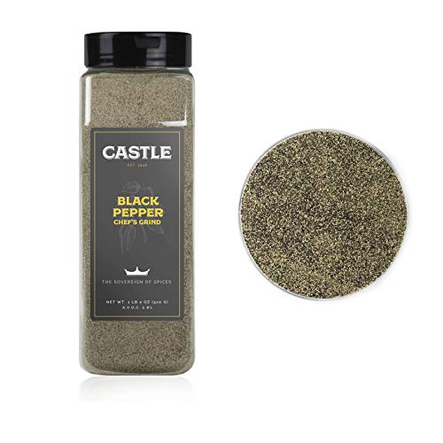 Castle Foods | BLACK PEPPER CHEF'S GRIND, 18 oz Premium Restaurant Quality