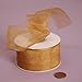 Old Gold Shimmer Sheer Organza Ribbon, 7/8