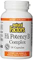 Natural Factors Vitamin B Hi Potency Complex 50mg Capsules, 90-Count