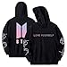 BTS Hoodie Sweater V Rap-Monster Suga Jin Jimin J-Hope Jung Kook Love Yourself (M, Style2 Black)