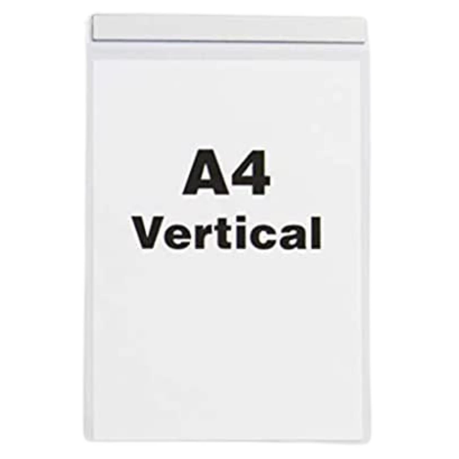 Beaverswood Industrial Strength Clear Pocket - Magnetic Document Holder, Magnetic Display Board - H.220 x W.310mm - A4 Vertical - Pack of 10