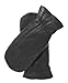 Pratt and Hart Women's Rabbit Fur Leather Mittens Size L Color Black