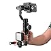 Triple Cold Shoe Mount Extension Gimbal Stand Bracket 1/4