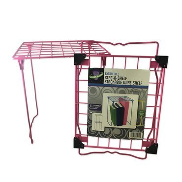 Locker Planet Hot Pink - Extra Tall Stackable Wire Shelf - Exclusive Color Collection by LP