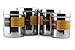 Cal Tiffin Stainless Steel CANISTER food storage set (made in INDIA); 4-set with lids (86, 64, 48, 36 fl oz). Great for sugar, coffee, tea, flour storage - Eco friendly, Dishwasher Safe