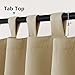 RYB HOME Outdoor Curtains for Patio - Waterproof & Sunlight Block Out Insulated Privacy Indoor Outdoor Curtains for Front Porch Garden Backyard, 1 Panel, 52 inch Wide x 95 inches Long, Cream Beige