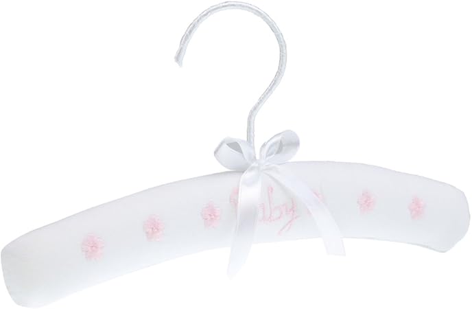 Fleur Blanc Magideal Cintre Rembourre Coton Eponge A Broderie Baby Fleur Porte Vetement Bebe Fille Garcon Rangement Et Organisation Rangement Pour Vetements Et Penderies Libertywings Vn