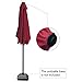 COBANA 7.5ft Patio Umbrella Outdoor Table Market Umbrella with Push Button Tilt/Crank, 6 Ribs, Red