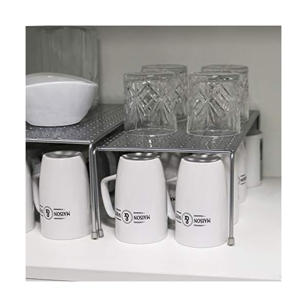 Expandable-Kitchen-Shelf-Set-of-2-Free-Standing-Spice-Rack-Pantry-Organiser-Cupboard-Storage-Shelf-Expanding-Storage-Rack-MW Expandable Kitchen Shelf - Set of 2 | Free Standing Shelf Organiser | Pantry Organiser | Cupboard Storage Shelf…