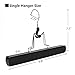 JS HANGER Wood Pants Hangers, 12 Pack Non Slip Wood Skirt Hangers, Smooth Finish Wood Jeans/Slack Hanger with 360° Swivel Hook, Black Finish