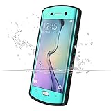 S6 Edge Plus Waterproof Case, iThrough 6.6ft Galaxy S6 Edge Plus Underwater Stand Case, Dust Proof, Shock Proof Case, Heavy Duty Protective Cover for Samsung Galaxy S6 Plus Edge, 5.7 Inches (Blue)