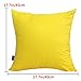 Thmyo 4-Pack 100% Cotton Comfortable Solid Decorative Throw Pillow Cases Square Cushion Covers Sublimation Blank DIY Throw Pillowcase (Only Pillow Covers No Inserts)(18x18 inch/45x45cm,Yellow)