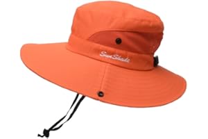 Ruqizhi Sun Hats for Women Ponytail Sun Hats UV Protection Fishing Hats Foldable Mesh Wide Brim UPF 50+