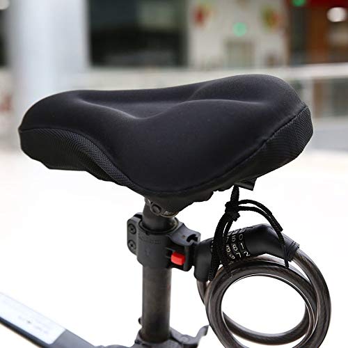 2019 Newest Black Durable Men 3D Bike Bicycle Cycle Extra Comfort Gel Pad Cushion Cover Front Seat Mat Saddle Seat for Outdoor Sports