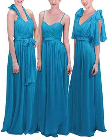 Women's Infinity Transformer Convertible Chiffon Long Bridesmaid Dresses 2018