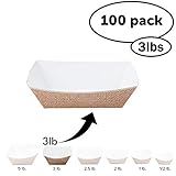 Disposable Paper Food Trays 3Lb-Heavy Duty (100)