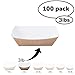 Disposable Paper Food Tray 3Lb Heavy Duty, Grease Resistant 100 Pack. Durable, Coated Paper Food Basket for Fairs, Concession Stands & Food Trucks. Holds Treats Like Hot Dogs, Fries, Nachos and Tacos!