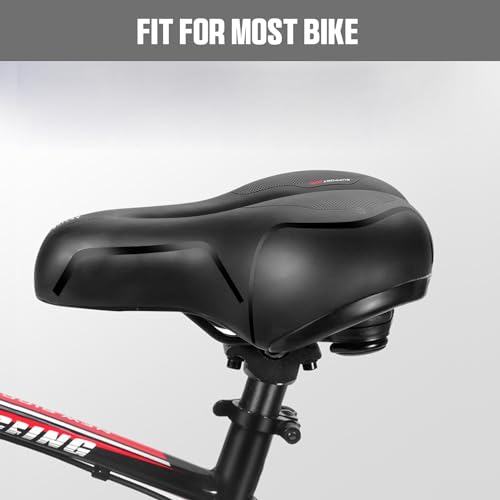Hmseng Comfort Bike Saddle, Very Comfortable Bicycle Saddle for Mountain, Road, Urban Bike,