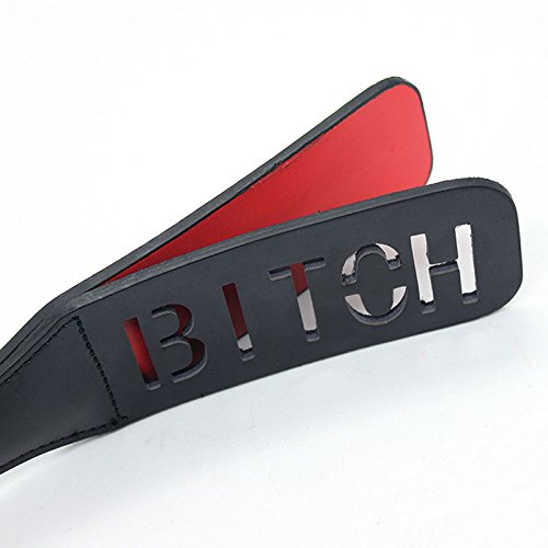 HOT! Slave Btch Slut SM Flog Spank Paddle Beat Submissive Slave BDSM Pink Kinky Fetish Whip Sluts Paddles Adult Sex Toys (32cm x 6.5cm, BTCH)