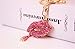 Axmerdal Romantic Sexy Charming Lipstick Lips Shaped Crystal Rhinestone Keychain Key Chain Key Ring Charm Phone Purse Car Bag Pendant Decoration Ornament (Pink)