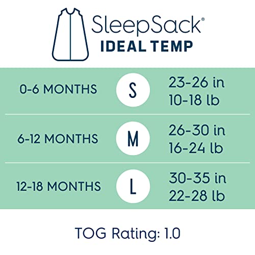 HALO Sleepsack Ideal Temp, Baby Wearable Blanket, TOG 1.0, Heather Grey