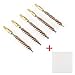 BOOSTEADY 5 Pcs Phosphor Bristle Bronze Bore Gun Cleaning Brush for Pistol Shotgun with 50 Professional Square Patches Multi-Caliber