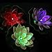 【The Best Deal】OriGlam Sun Powered Light Solar Energy Light Floating Lotus Flower LED Light Pool and Pond RGB Night Light