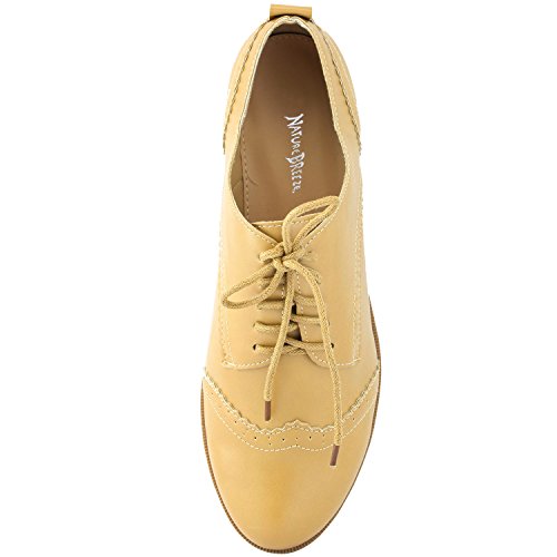Women's Five-Eyelets Lace up Wing Tip Perforation Oxfords Fashion Dress Shoes TTPF15, 11 - Thumbnail 5