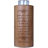 LifeSong Milestones Personalized Memorial Funeral Candle Holder for Loss of Loved one, Mother, Father, Parent, Son, Daughter 8â€ Solid Cherry Wood Votive Holder Made in The USA (Those Who We Love)