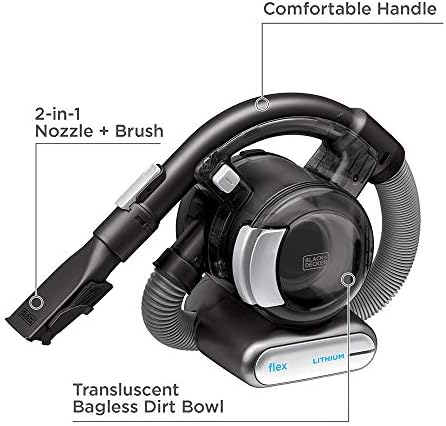 Amazon Com Black Decker 20v Max Flex Handheld Vacuum With Pet Hair Brush Cordless Grey Bdh2020fl Body Scrubs