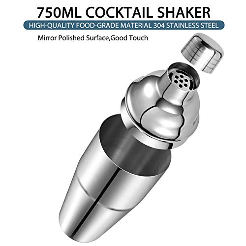 Cocktail Set Edelstahl Cocktail Shaker Set Cocktail Mixer Geschenk Set 5 Teiliges Barkeeper Set Cobbler Shaker Cocktail… – Bild 5
