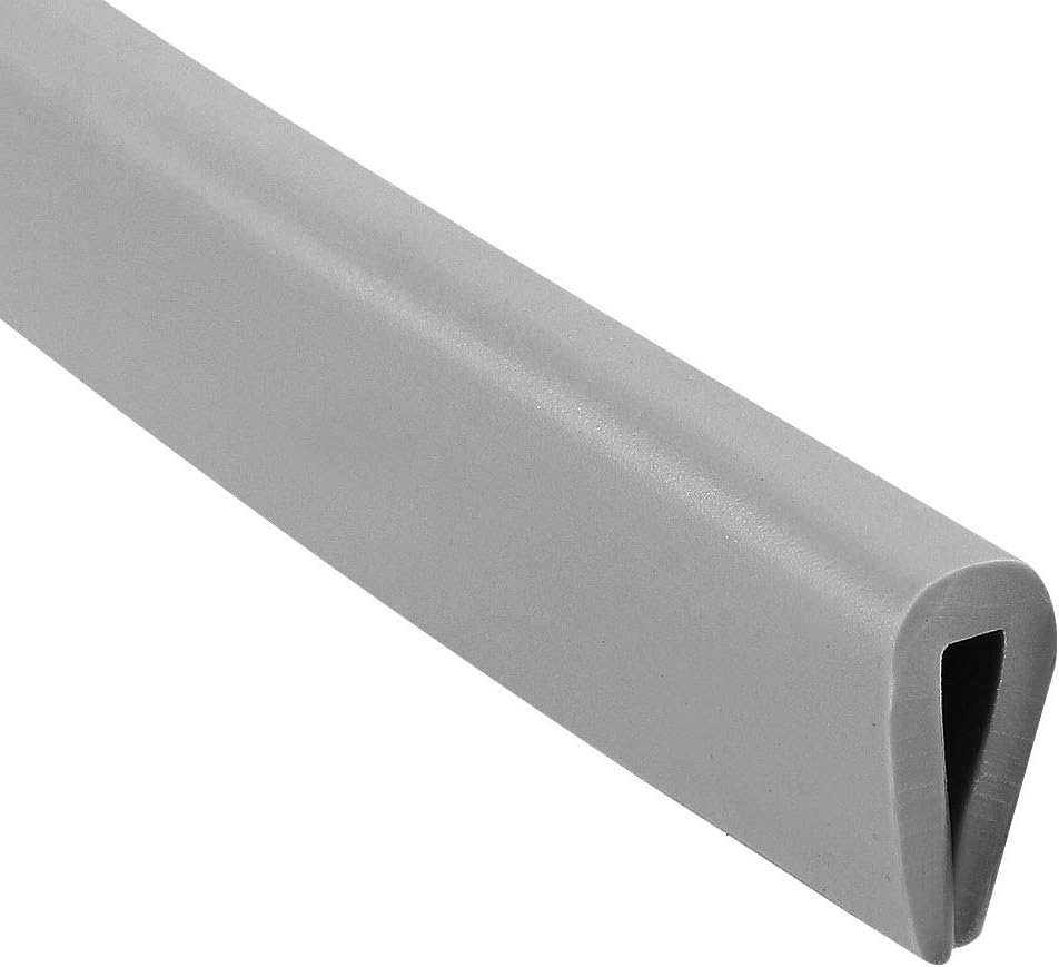 MACHSWON Edge Trim U Seal for Hatches, Lockers, Panels, Rubber U Channel Edge Protector U Shape Weather Stripping Fits 3/64"-5/64" Edge 29.53 Feet Length, Grey