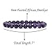 Natural Faceted African Amethyst Handmade Gemstone 8mm Round Beads Elastic Bracelet 7