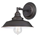 Westinghouse Lighting 6343500 Indoor Wall Fixture, 1-Light Sconce, Oil Rubbed Bronze/White