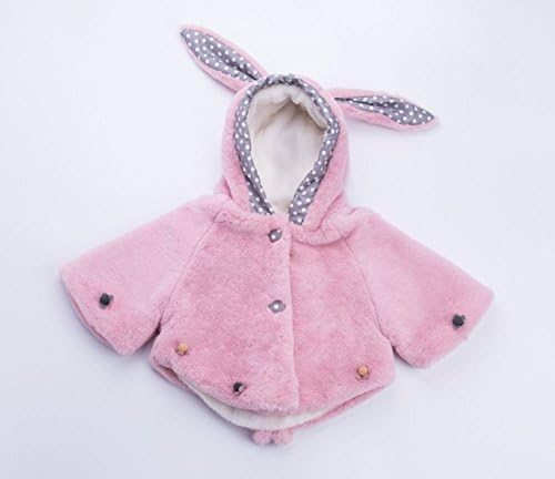 Amazon Co Jp ツバメ 屋 子供 コート ベビー キッズ 女の子 発表会 結婚式 子供服 子供用 厚手 防寒 ウサギ耳デザイン アウター ジャケット クリスマスプレゼント 80 ピンク 服 ファッション小物