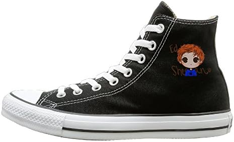NFCGH Ed Sheeran Cartoon Canvas Shoes Sneakers Slip On Shoes 42 Black