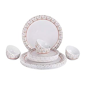 Cello Artista Melamine Decore Dinner Set, 18 PC