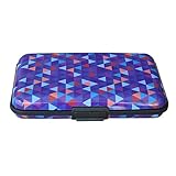 Explore Land Slim Aluminum and ABS RFID Blocking Credit Card Case RFID Shield Travel Wallet with 8 Slots for Bank Debit, ID, ATM, Cards against Scanning (Mosaic)