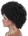 Kalyss Big Bouncy Full Thick Short Afro Kinky Curly Wigs for Women Lightweight Synthetic Hair Wigs 150% Density Natural Looking Fluffy Hair Replacement Wig