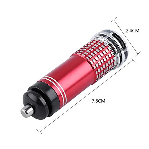 Junluck-Mini-Car-Air-Cleaner-Vehicle-Air-Filter-Premium-Car-and-Home-Air-Purifier-Pro-Ionizer-Helps-with-AllergiesAsthmaOdorsRed
