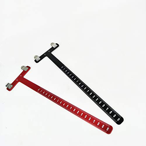 difcuyg5Ozw Outdoor T Square Hunting Archery Recurve Compound Bow Arrow Steel Measuring Ruler Tool - Black