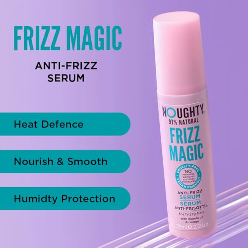 Noughty 97% Natural Magic Serum, Anti Frizz Serum for Curly Hair, Humidity & Heat Protection, Keratin Hair Treatment & Control, Sulphate Free, Silicone-Free, Vegan Haircare, 75ml
