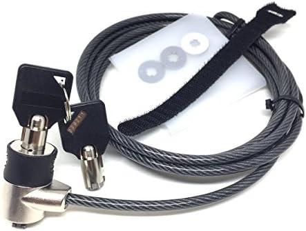 Nobel Wedge Notebook Lock, Laptop Security Lock for PC and Laptop - 6.2 Foot Cable with Two (2) Keys