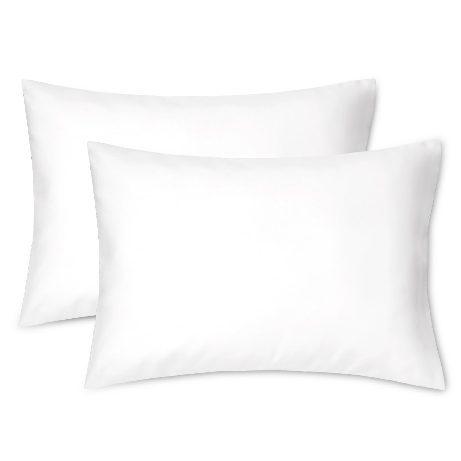 Photo 1 of EXQ Home Toddler Pillowcases Zippered 13x18 Travel Pillow Case Set of 2, Small Pillow Case Fits Baby Pillow Sized 12x16, 13x18, Kids Pillowcases 2 Pack Machine Washable (White)