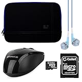 SumacLife Premium Microsuede Protective Zipper Sleeve Cover w/ Insulated Neoprene Bubble Padding (Blue Trim) for Gateway NE Series 15.6 inch Laptop / Gateway NV Series 15.6