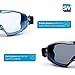 Solid. Safety Goggles that fit Perfectly | Protective Eyewear with Vented Anti-Fog, Anti-Scratch and UV-Protective Lens | Safety Glasses for wearing Over Prescription Glasses | Grey-Tinted Lens | Blue