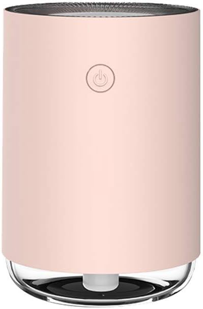 UNBRUVO USB Portable Humidifiers with Night Light and Water Tank, Great Cool Mist Air Diffuser with Adjustable Mist Modes, Perfect for Bedroom Office Car and Travel (Pink)