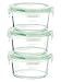 Kinetic 01334 GoGREEN Glassworks Series 6 Piece Round Oven Safe Glass Food Storage Container - 14 Ounce, Round